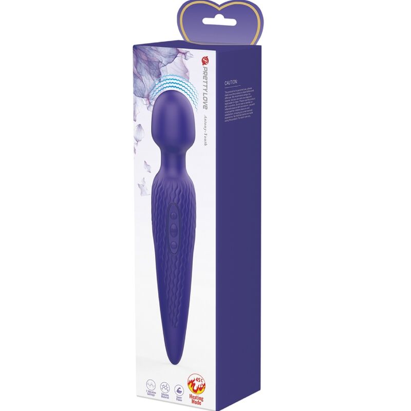 Comprar PRETTY LOVE Antony Youth Vibrador Wand Violeta – Vibrador Recargable Con Efecto Calor Innovador-Noxtic