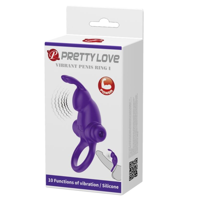 Comprar Pretty Love Anillo Vibrador Conejo Morado – Juguete Con 10 Funciones De Vibración Para Placer Compartido-Noxtic