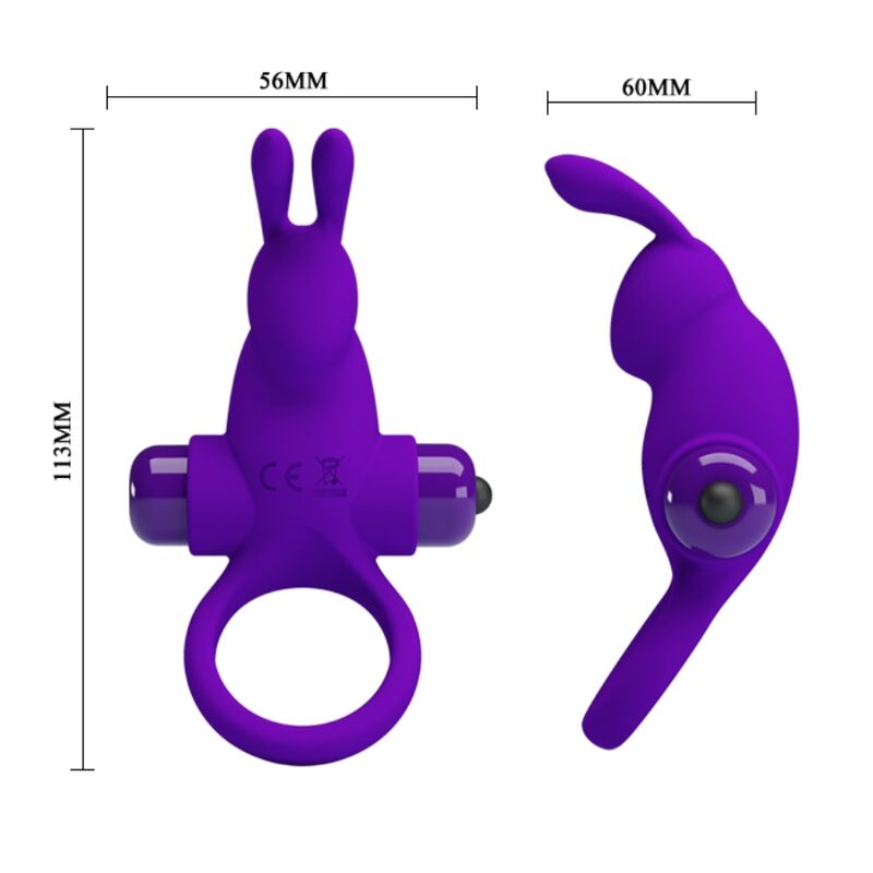 Comprar Pretty Love Anillo Vibrador Conejo Morado – Juguete Con 10 Funciones De Vibración Para Placer Compartido-Noxtic