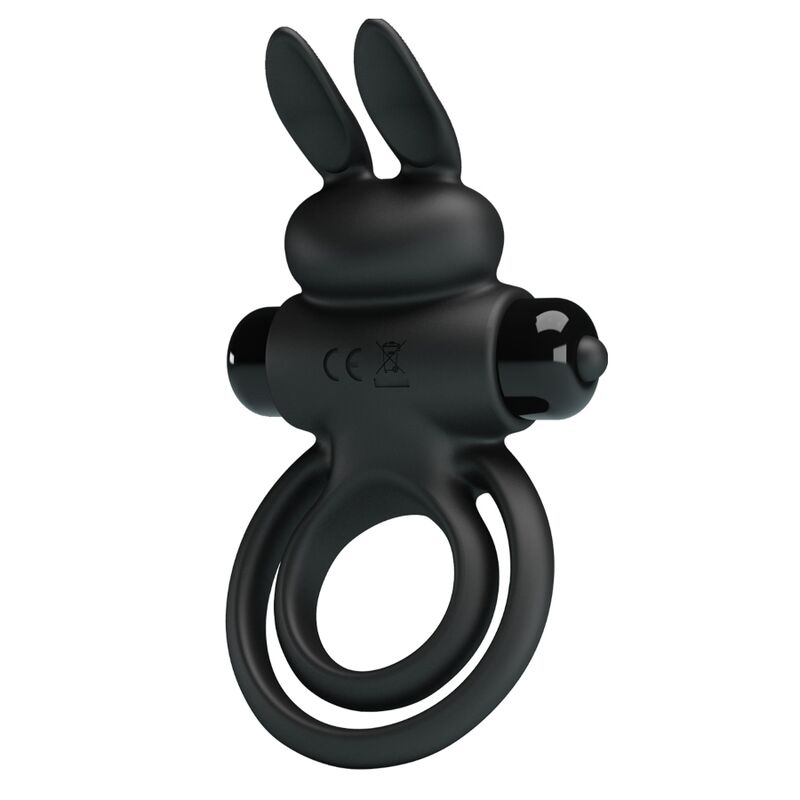 Comprar Pretty Love Anillo Vibrador Conejo Negro – Diseño Elegante Para Placer Sensual-Noxtic