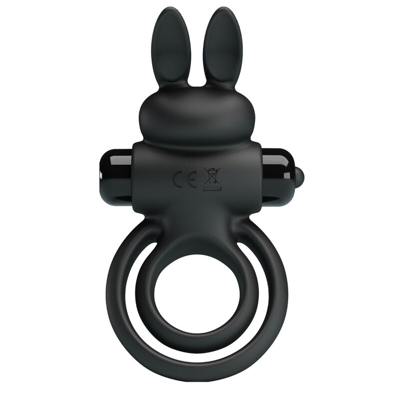 Comprar Pretty Love Anillo Vibrador Conejo Negro – Diseño Elegante Para Placer Sensual-Noxtic