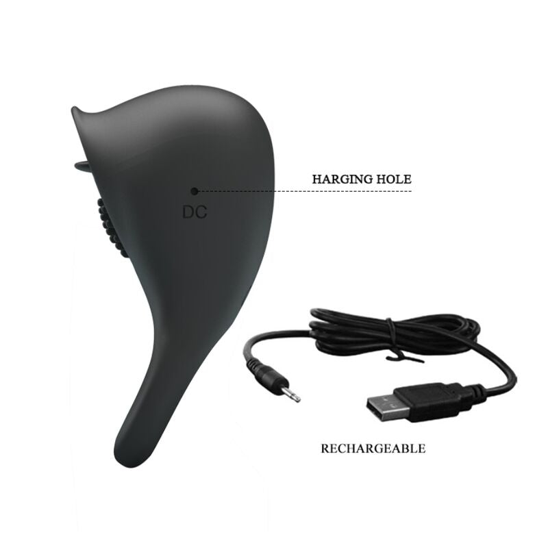 Comprar Pretty Love Anillo Vibrador Negro – Estimulador Con Diseño Innovador Para Placer Intenso-Noxtic