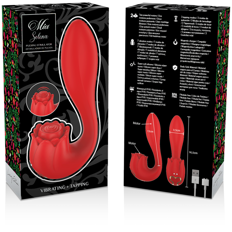 Comprar MIA Selena Estimulador Vibrante Rojo – Silicona Médica Hipoalergénica Para Placer Seguro-Noxtic