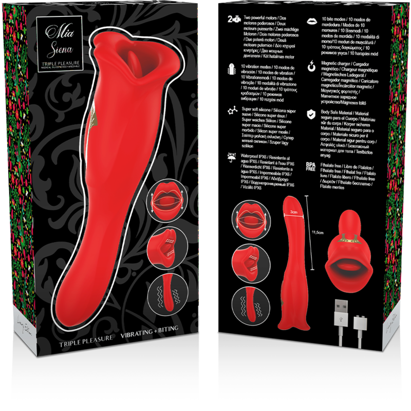 Comprar MIA Siena Duo Triple Placer – Estimulador Con Diseño Ergonómico Para Placer Personal-Noxtic