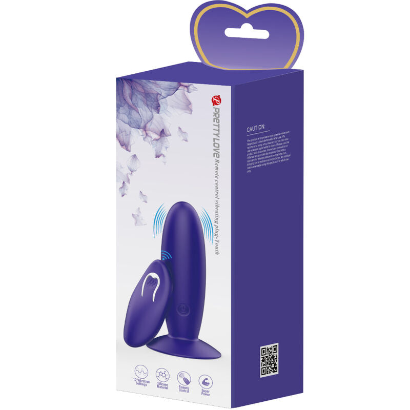 Pretty Love Youth Purple Plug – Vibratore con telecomando e design ergonomico per il piacere personale