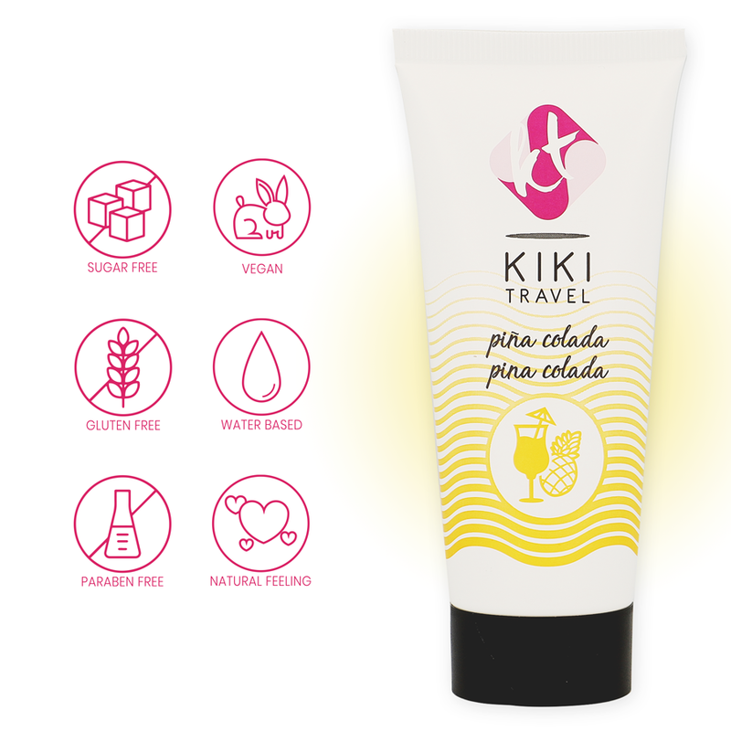 Comprar KIKÍ Travel Lubricante Sabor A Piña Colada 50 Ml – Tacto Sedoso Con Sabor Exótico Para Máximo Placer-Noxtic