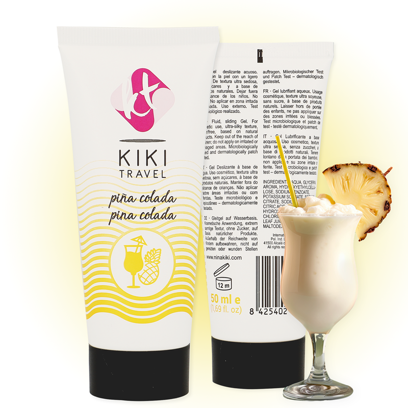 Comprar KIKÍ Travel Lubricante Sabor A Piña Colada 50 Ml – Tacto Sedoso Con Sabor Exótico Para Máximo Placer-Noxtic