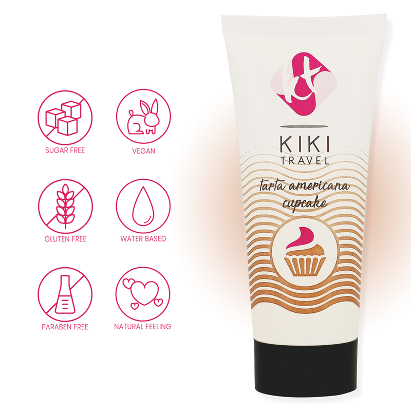 Comprar KIKÍ Travel Gel Deslizante Sabor Tarta Americana Cupcake 50 Ml – Lubricante A Base De Agua Para Sensación Sedosa-Noxtic