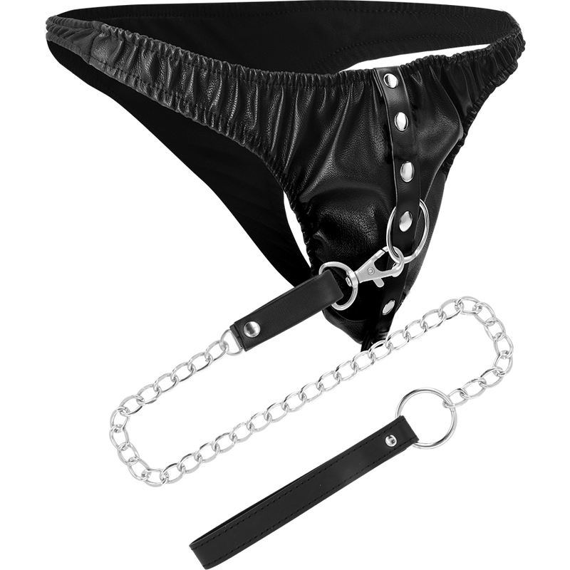 Comprar DARKNESS Tanga De Sumisión Con Cadena – Diseño Elegante Con Materiales De Alta Calidad-Noxtic