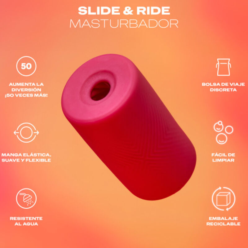 Comprar DUREX Toy Masturbador Slide y Ride – Juguete Erótico Con Textura Elástica Para Placer Máximo-Noxtic