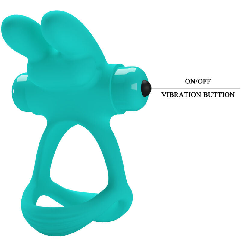 Comprar PRETTY LOVE Dante Anillo Vibrador Rabbit Verde – Diseño Ergonómico Para Conexión Intensa Con Tu Pareja-Noxtic