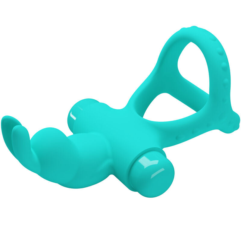 Comprar PRETTY LOVE Figgy Anillo Vibrador Rabbit Verde – Vibraciones Silenciosas Para Placer Intimo-Noxtic