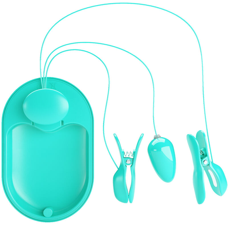 Comprar PRETTY LOVE Surprise Box Pinzas Electro Estimulación Azul – Juguete Innovador Con Vibración Para Placer Sensorial-Noxtic