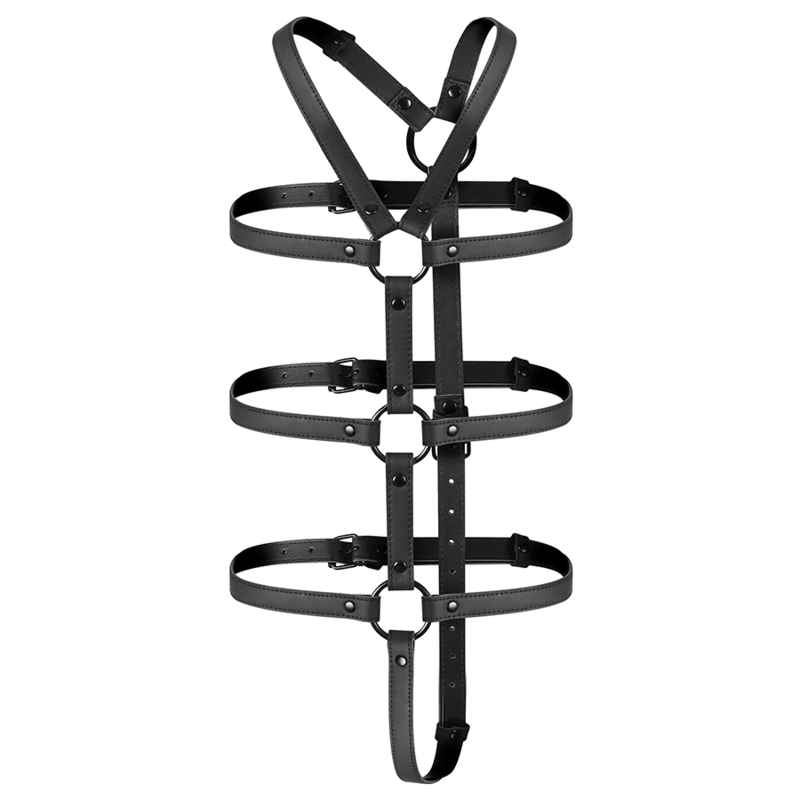 Comprar FETISH SUBMISSIVE Arnés Ajustable Para Torso Y Brazos – Diseño De Cuero Vegano Para Comodidad Y Estilo-Noxtic