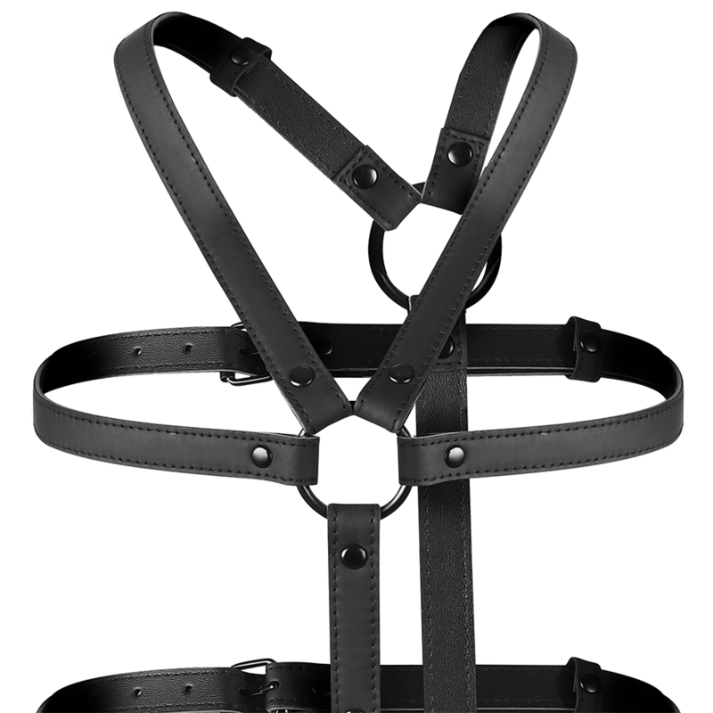 Comprar FETISH SUBMISSIVE Arnés Ajustable Para Torso Y Brazos – Diseño De Cuero Vegano Para Comodidad Y Estilo-Noxtic