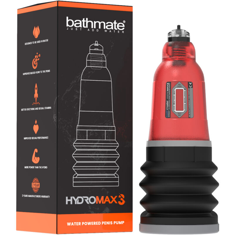 Comprar BATHMATE Hydromax 3 Rojo – Diseño Innovador Para Bienestar Sexual Accesible-Noxtic