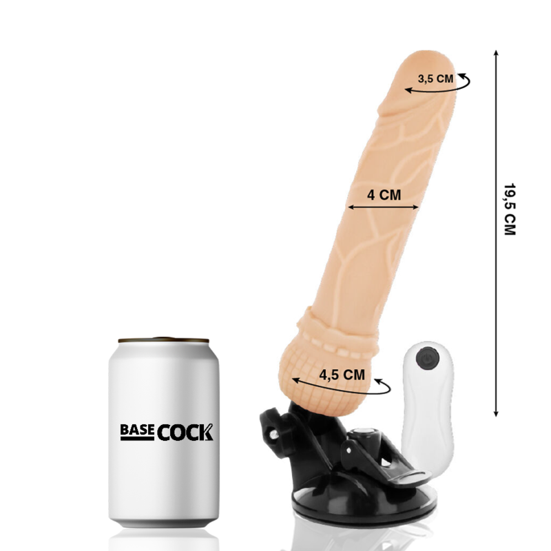 Comprar Basecock Vibrador Realista Control Remoto 19.5 Cm – Vibrador Recargable Con Diseño Ergonómico-Noxtic