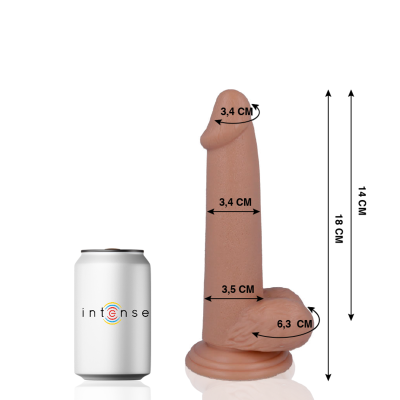 Comprar MR Intense Dildo Realista 18 Cm – Textura Suave Para Placer Intenso-Noxtic