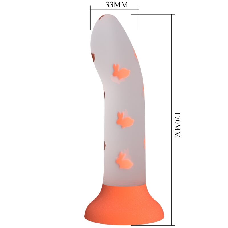 Comprar PRETTY LOVE Magical Nightfall Naranja – Consolador Luminoso De Silicona Para Diversión Nocturna-Noxtic