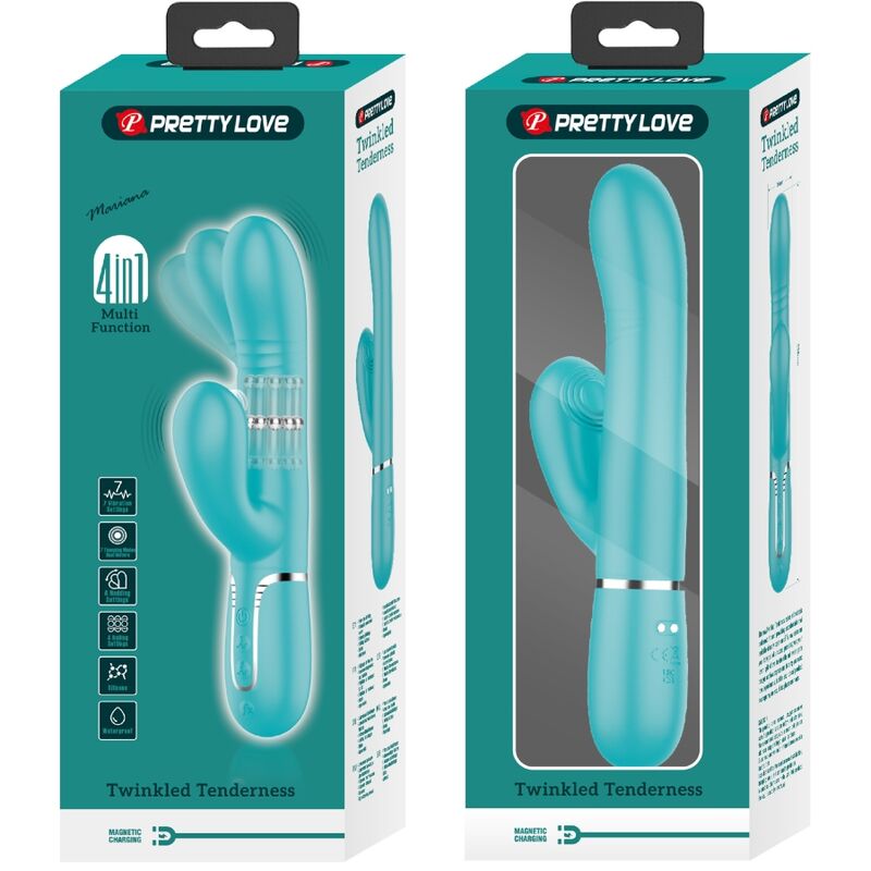 Comprar PRETTY LOVE Vibrador Punto G Multifunción Verde Agua – Estimulador Con 7 Modos De Vibración Para Placer Personalizado-Noxtic
