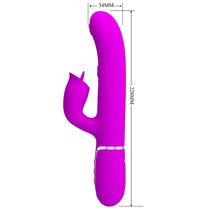 Comprar Pretty Love Vibrador Rabbit Con Licking Fucsia – 7 Modos De Estimulación Para Placer Dual-Noxtic