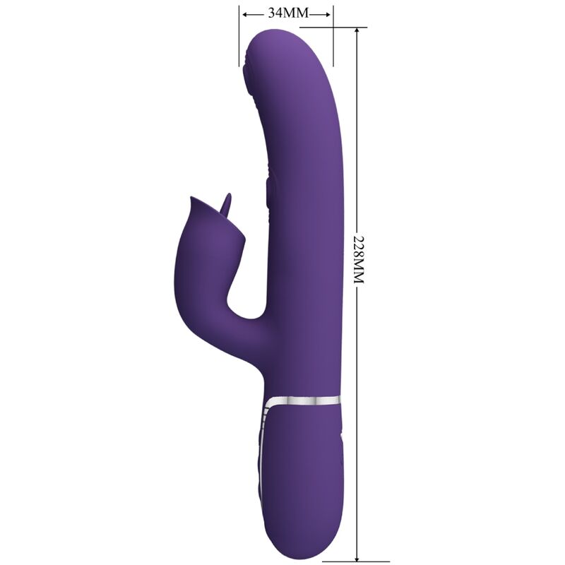Comprar Pretty Love Vibrador Rabbit Con Licking Morado – Diseño Elegante Con 7 Modos De Golpe Y Lamido-Noxtic