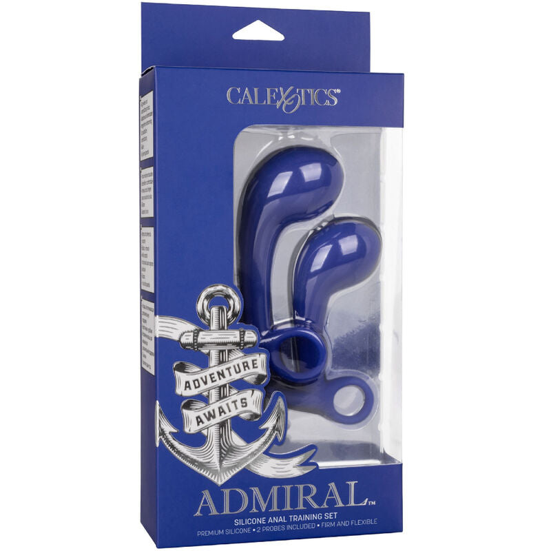 CALEXOTICS Admiral Set di 2 tappi anali blu – Set di allenamento con design sicuro e affidabile