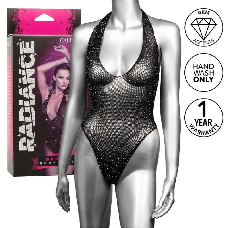 Comprar CALEXOTICS Radiance Body Con Escote En V Profundo – Lencería Elegante Con Detalles De Pedrería-Noxtic