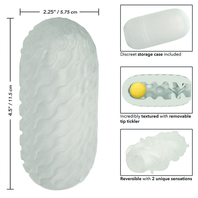Comprar CALEXOTICS Boundless Stroker Blando Reversible Amarillo – Diseño Ergonómico Para Placer Versátil-Noxtic