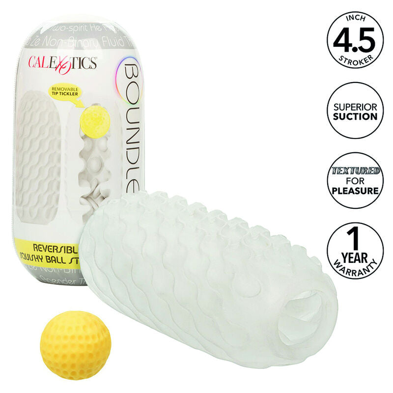 Comprar CALEXOTICS Boundless Stroker Blando Reversible Amarillo – Diseño Ergonómico Para Placer Versátil-Noxtic