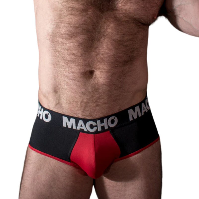Comprar Macho MS26N Slip Negro Rojo S – Slip Con Diseño Ergonómico Para Máxima Comodidad-Noxtic