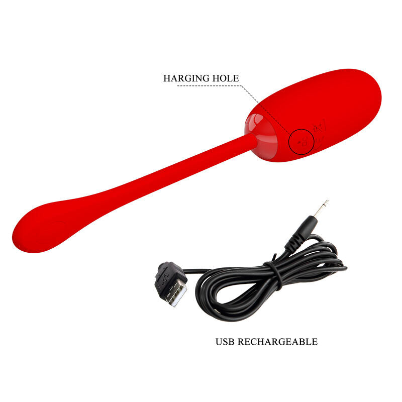 Comprar Pretty Love Huevo Vibrador Rojo – Diseño Impermeable Y Recargable Para Estimulación Precisa-Noxtic