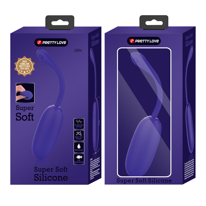 Comprar PRETTY LOVE Julius Huevo Vibrador Lila – Impermeable Y Recargable Para Placer Discreto-Noxtic