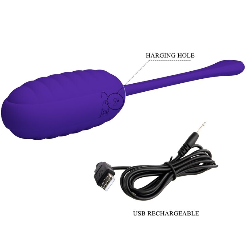 Comprar PRETTY LOVE Kirk Huevo Vibrador Recargable Lila – Diseño Discreto Con Libertad Sensorial-Noxtic