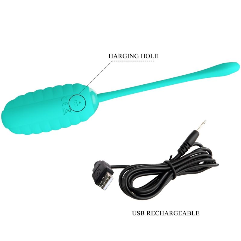Comprar Pretty Love Kirk Huevo Vibrador Verde Agua – Juguete Erótico Recargable Con Diseño Discreto y Versátil-Noxtic