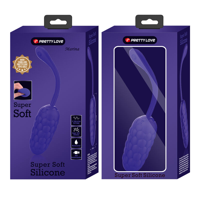 Comprar Pretty Love Huevo Vibrador Lila – Diseño Con Textura Marina Y 12 Funciones De Vibración-Noxtic