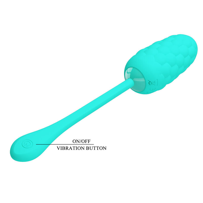 Comprar PRETTY LOVE Huevo Vibrador Verde Agua – Diseño Texturizado Recargable Para Placer Sensorial-Noxtic