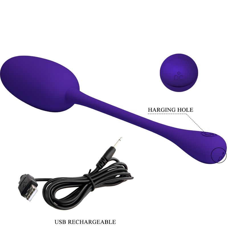 Comprar Pretty Love Knucker Huevo Vibrador Recargable Lila – Silicona Hipoalergénica Con Diseño Ergonómico-Noxtic
