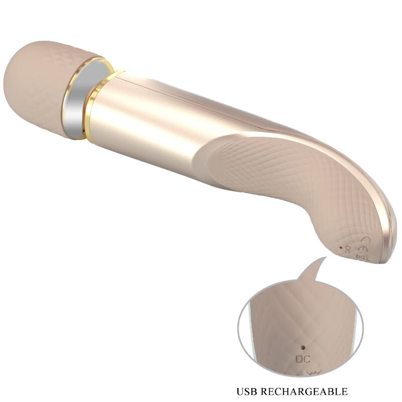 Comprar PRETTY LOVE Masajeador 7 Modos Vibración Champagne – Silicona Médica Hipoalergénica Para Placer Seguro-Noxtic
