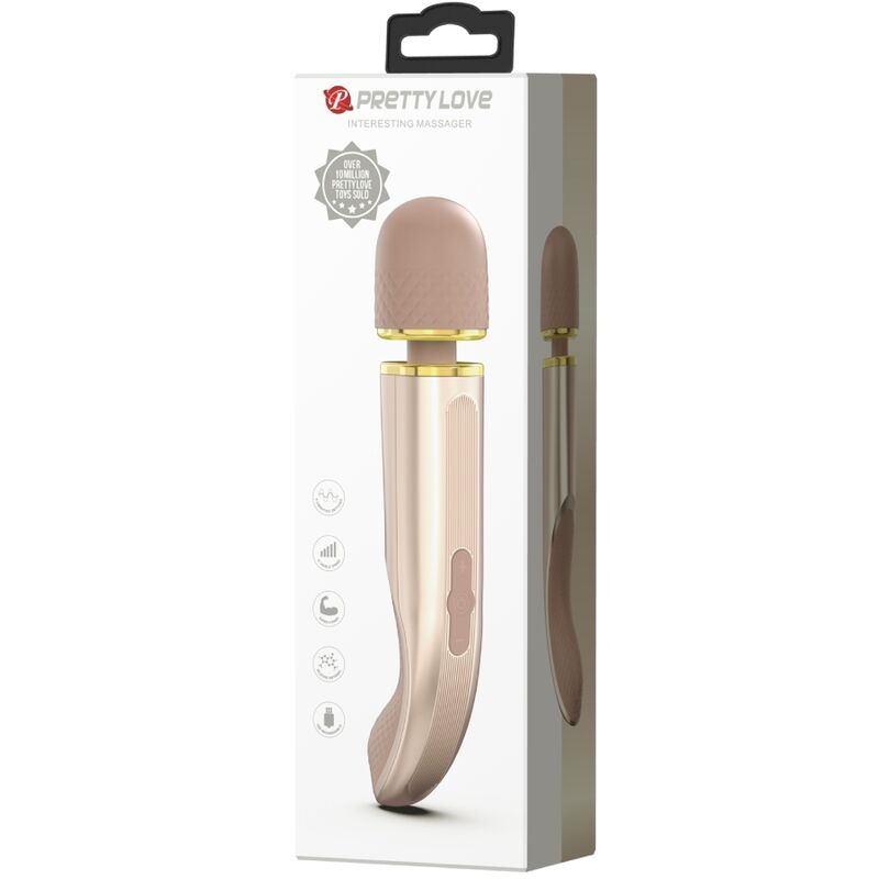 Comprar PRETTY LOVE Masajeador 7 Modos Vibración Champagne – Silicona Médica Hipoalergénica Para Placer Seguro-Noxtic