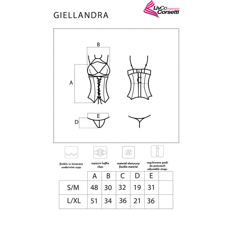 Comprar LIVCO CORSETTI FASHION GIELLANDRA Corset Y Panty Negro – Elegante Conjunto Para Comodidad Y Estilo-Noxtic