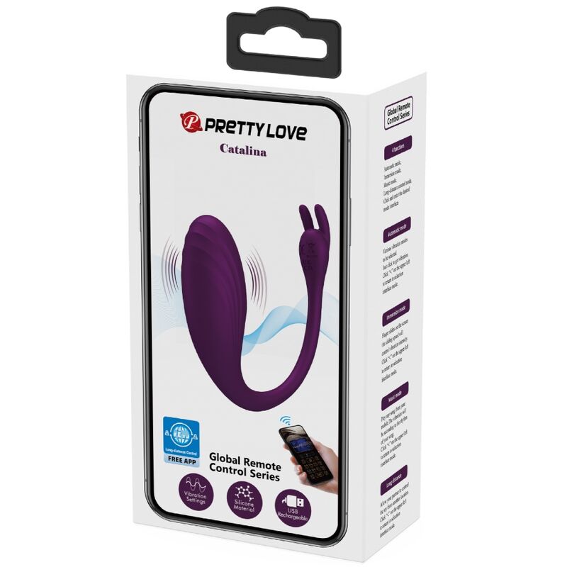 Comprar Pretty Love Catalina Vibrador Control Remoto Lila – Vibrador Recargable Con 12 Funciones Para Placer Discreto-Noxtic