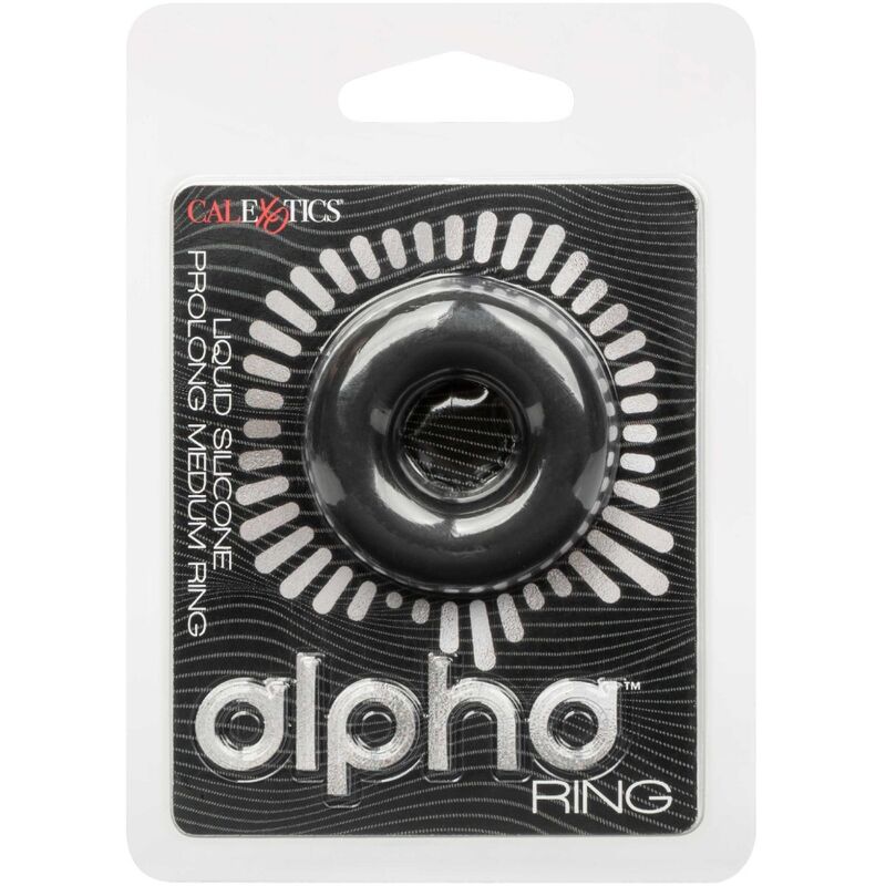 Comprar CALEXOTICS Alpha Anillo Prolong Medio Negro – Mejoramiento Del Placer Con Diseño Elegante-Noxtic