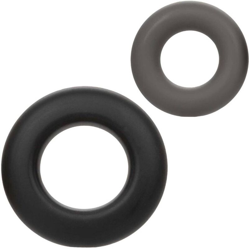 Comprar CALEXOTICS Alpha Set De 2 Anillos Prolong Gris – Conjunto Con Diseño Ergonómico Para Mayor Placer-Noxtic