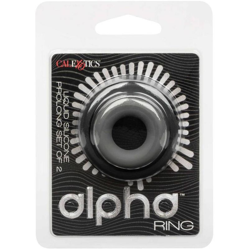 Comprar CALEXOTICS Alpha Set De 2 Anillos Prolong Gris – Conjunto Con Diseño Ergonómico Para Mayor Placer-Noxtic