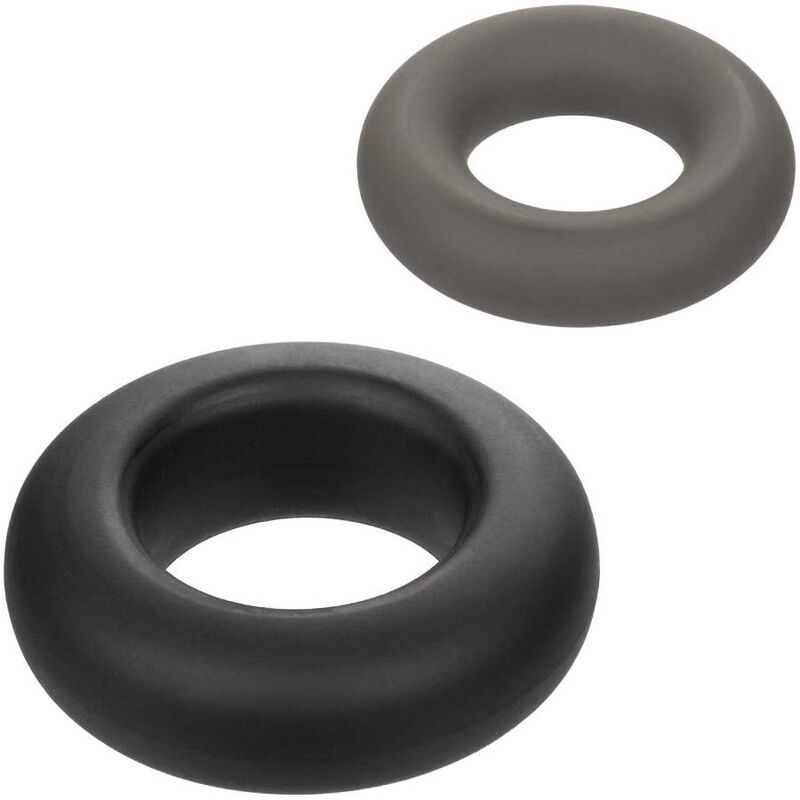 Comprar CALEXOTICS Alpha Set De 2 Anillos Prolong Gris – Conjunto Con Diseño Ergonómico Para Mayor Placer-Noxtic