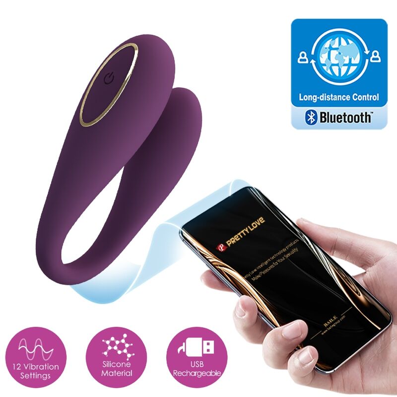 Comprar Pretty Love August Vibrador Doble Placer – Diseño Ergonómico Con Control Remoto App-Noxtic