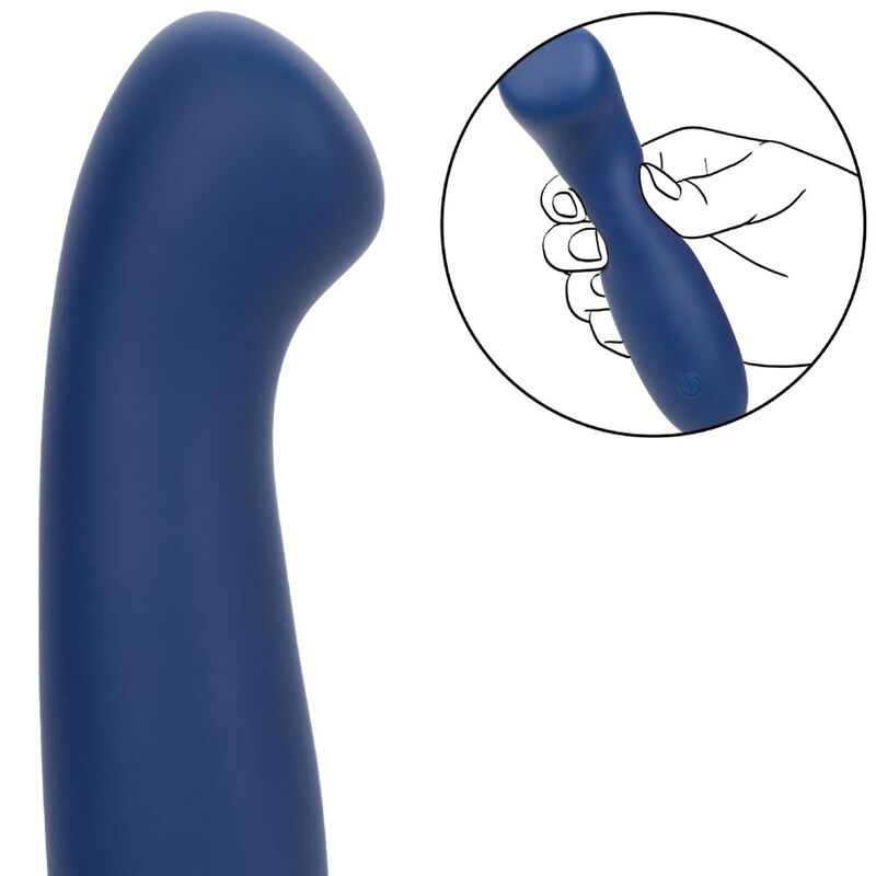 Comprar CALEXOTICS Cashmere Satin G Azul – Masajeador Elegante Con Silicona Médica Hipoalergénica-Noxtic