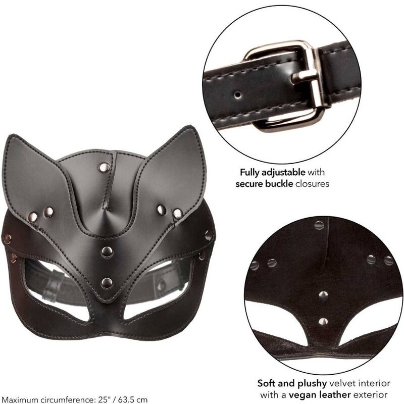 Comprar CALEXOTICS Euphoria Máscara De Gato – Diseño Elegante De Cuero Vegano Para Aumentar La Seducción-Noxtic