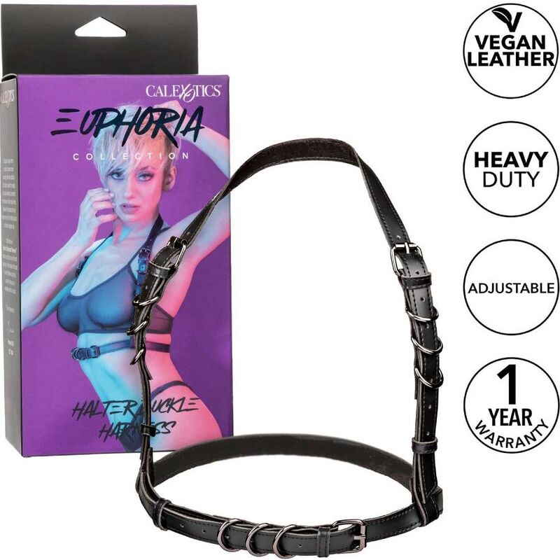 Comprar CALEXOTICS Arnés Halter Con Hebilla Negro – Diseño Elegante Para Libertad Sensorial-Noxtic
